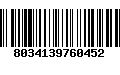 Código de Barras 8034139760452