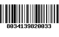 Código de Barras 8034139820033