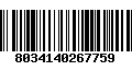 Código de Barras 8034140267759