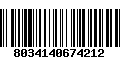 Código de Barras 8034140674212