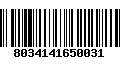 Código de Barras 8034141650031