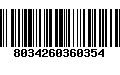 Código de Barras 8034260360354