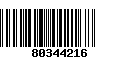 Código de Barras 80344216