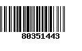 Código de Barras 80351443