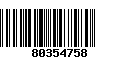 Código de Barras 80354758