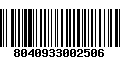 Código de Barras 8040933002506