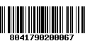 Código de Barras 8041790200067