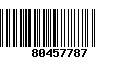 Código de Barras 80457787