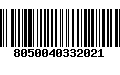 Código de Barras 8050040332021