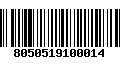 Código de Barras 8050519100014