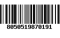 Código de Barras 8050519870191