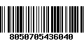 Código de Barras 8050705436040