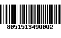 Código de Barras 8051513490002