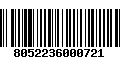 Código de Barras 8052236000721