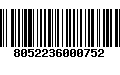 Código de Barras 8052236000752