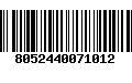 Código de Barras 8052440071012