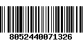 Código de Barras 8052440071326