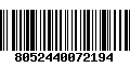 Código de Barras 8052440072194