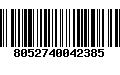 Código de Barras 8052740042385