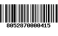 Código de Barras 8052870000415