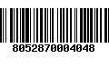 Código de Barras 8052870004048