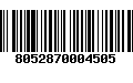 Código de Barras 8052870004505