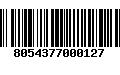 Código de Barras 8054377000127