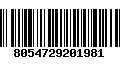 Código de Barras 8054729201981