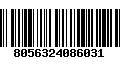 Código de Barras 8056324086031