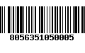 Código de Barras 8056351050005