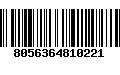 Código de Barras 8056364810221