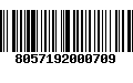 Código de Barras 8057192000709