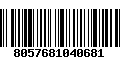 Código de Barras 8057681040681