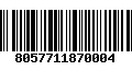 Código de Barras 8057711870004