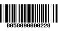 Código de Barras 8058090000228