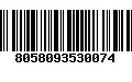 Código de Barras 8058093530074