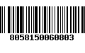 Código de Barras 8058150060803