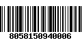 Código de Barras 8058150940006