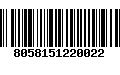 Código de Barras 8058151220022