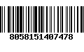 Código de Barras 8058151407478