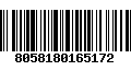 Código de Barras 8058180165172