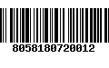 Código de Barras 8058180720012