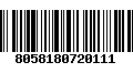 Código de Barras 8058180720111