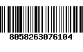Código de Barras 8058263076104