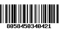 Código de Barras 8058450340421