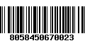 Código de Barras 8058450670023