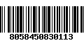 Código de Barras 8058450830113