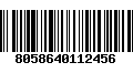 Código de Barras 8058640112456