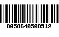 Código de Barras 8058640500512