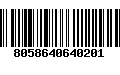 Código de Barras 8058640640201